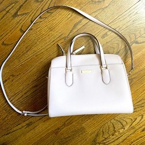 Light pink Kate Spade purse with removable cross body strap